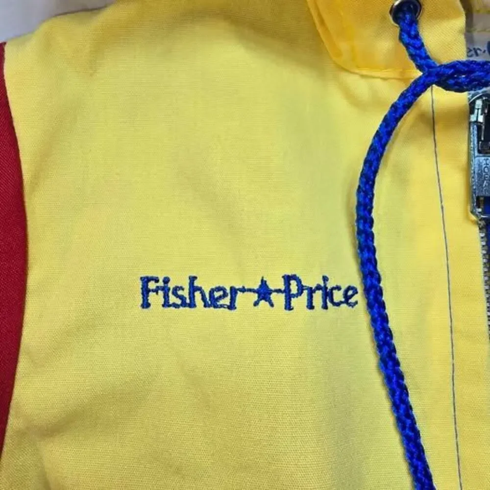 Vintage fisher price hooded jacket size 12 months zip kids toddler old school